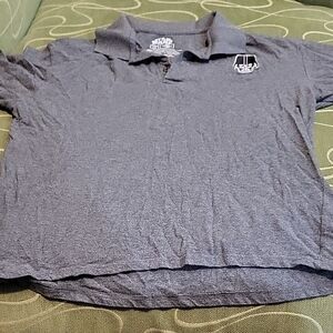 Star Wars Men's Short Sleeve Polo Shirt in Charcoal Gray